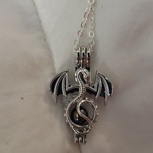 Dragon necklace with interchangeable multicolored